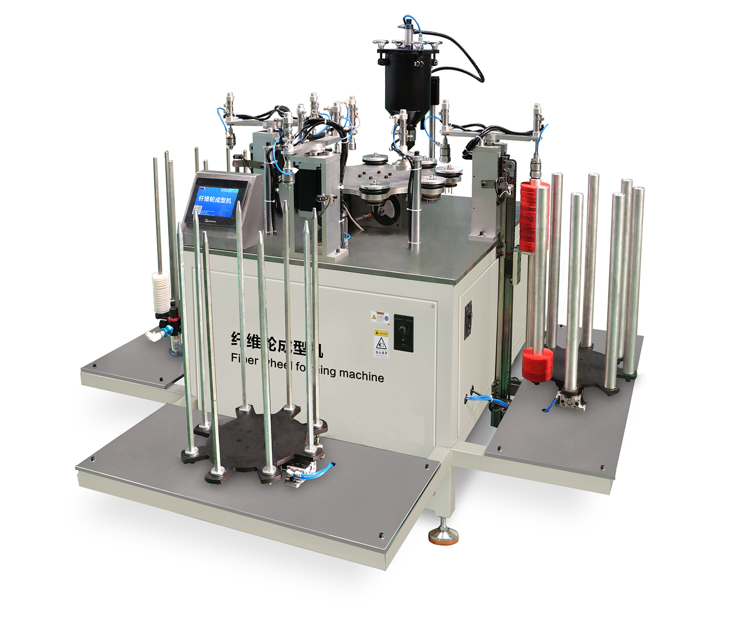 Automatic fiber wheel making machine